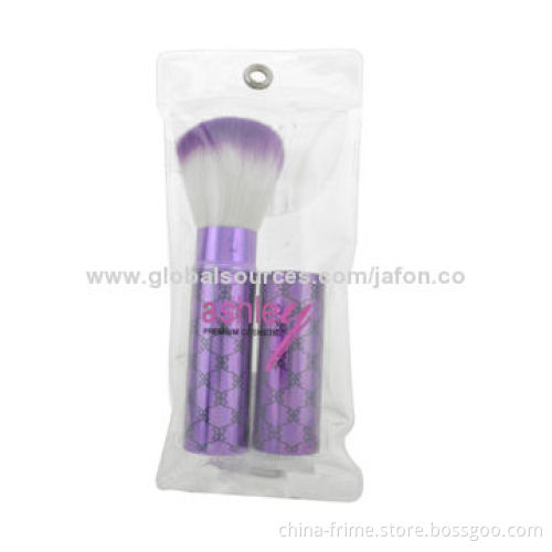 Professional Wholesale Purple Cosmetic Retractable Powder/Blush Brush, Pass SGS, OEM/ODM Orders